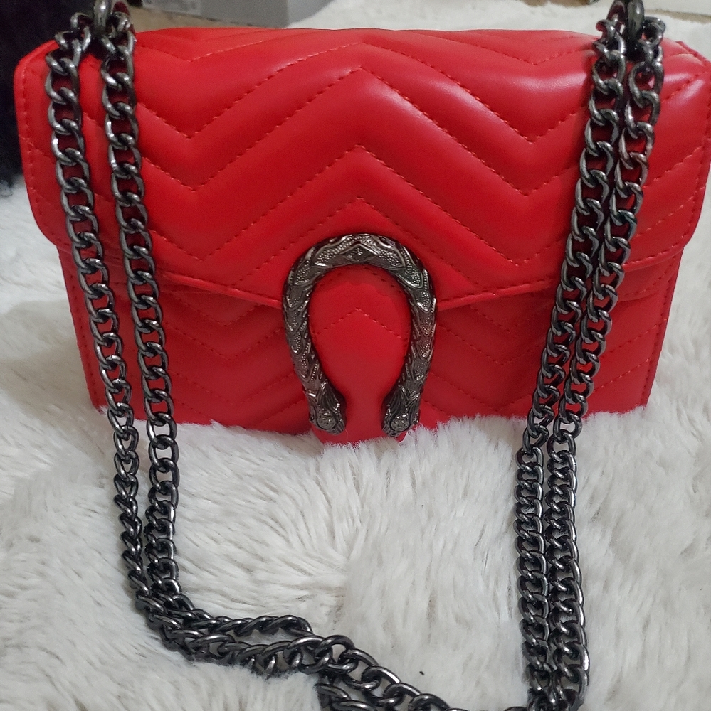 Red Trendy Shoulder Bag